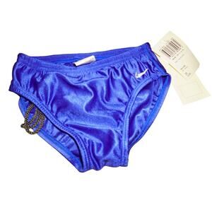 Vintage Nike Swim Brief Men’s Size 26 USA Blue Racing Swimwear NOS Deadstock
